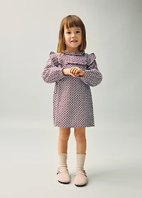 Ruffled printed dress