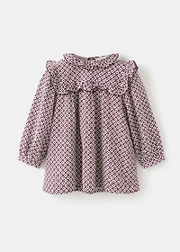 Ruffled printed dress