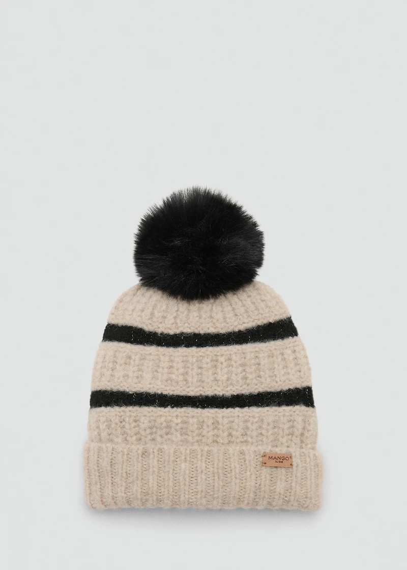 Striped knit hat