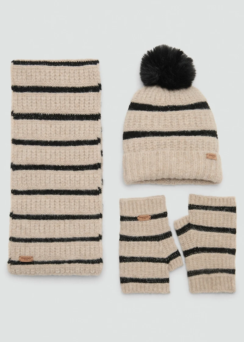 Striped knit hat