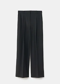 Pleated wide leg trousers
