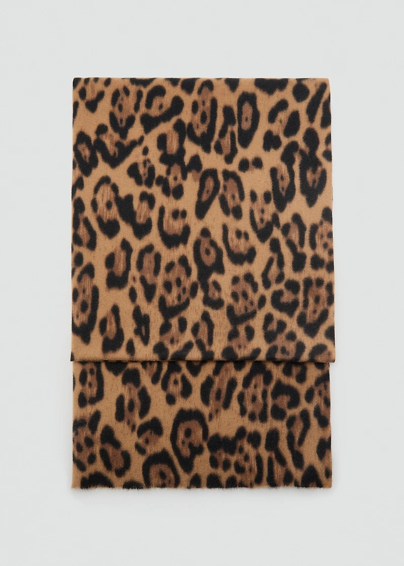 Leopard-print scarf