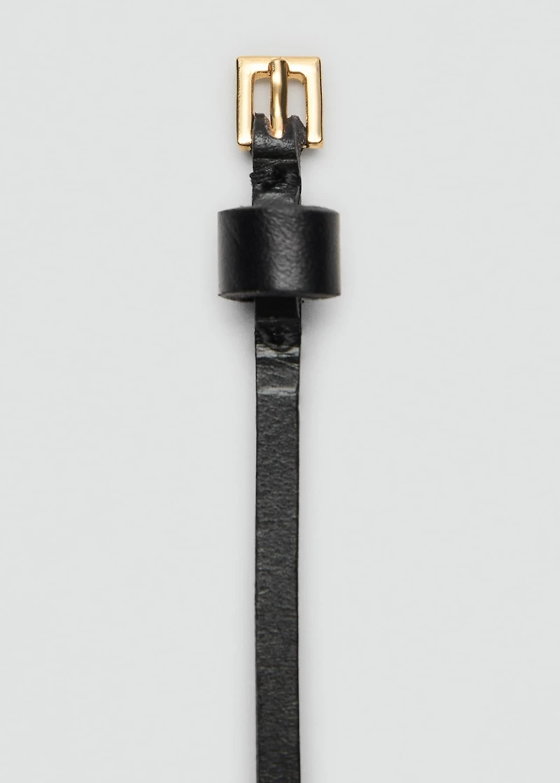 Leather mini-belt