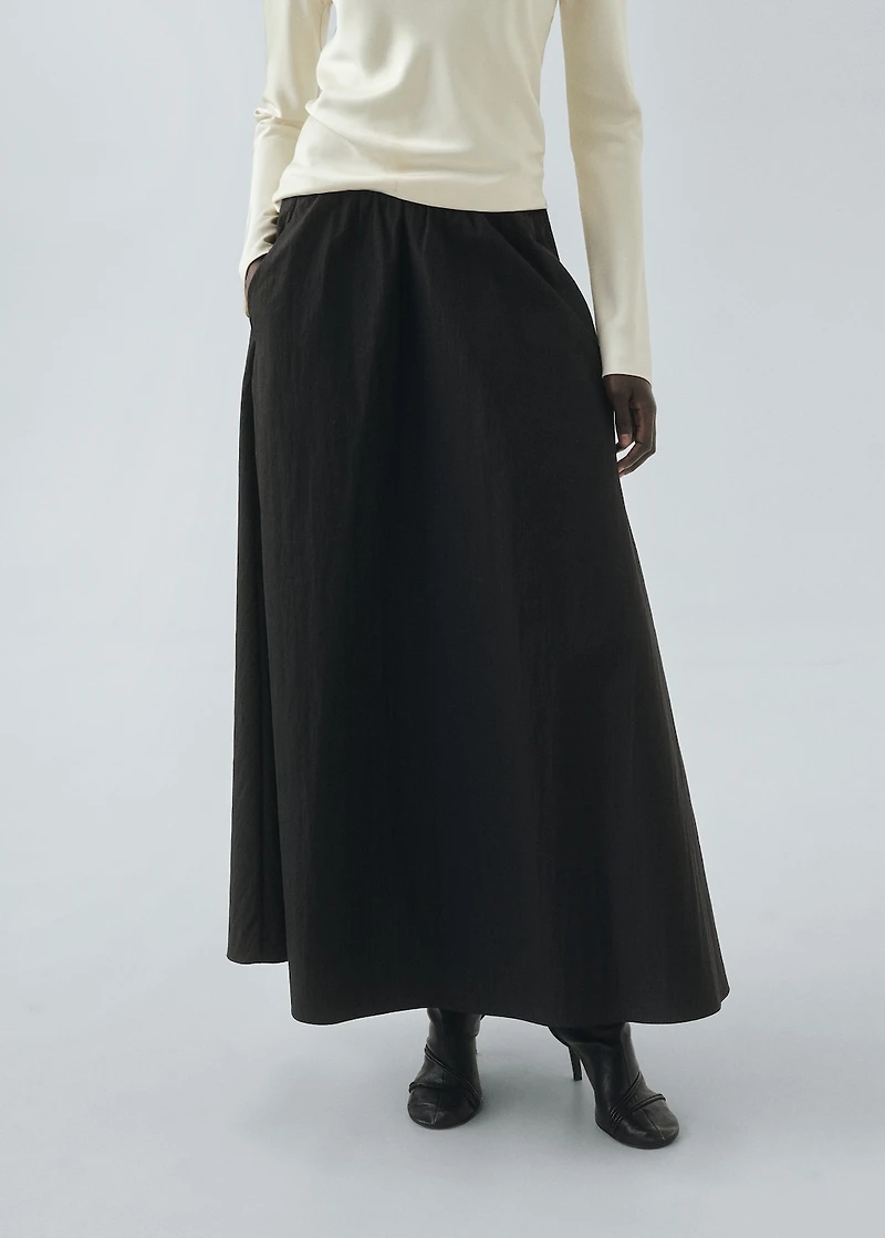 Long flared skirt