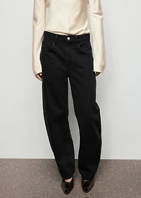 High-waisted barrel jeans