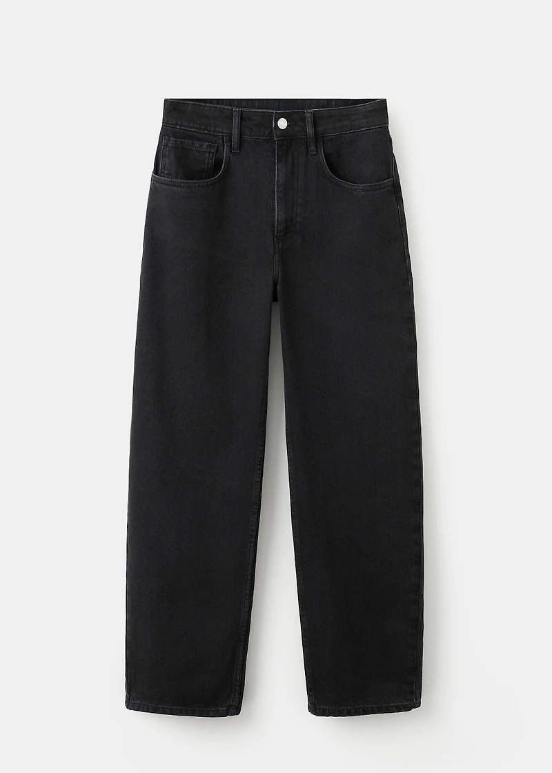 High-waisted barrel jeans