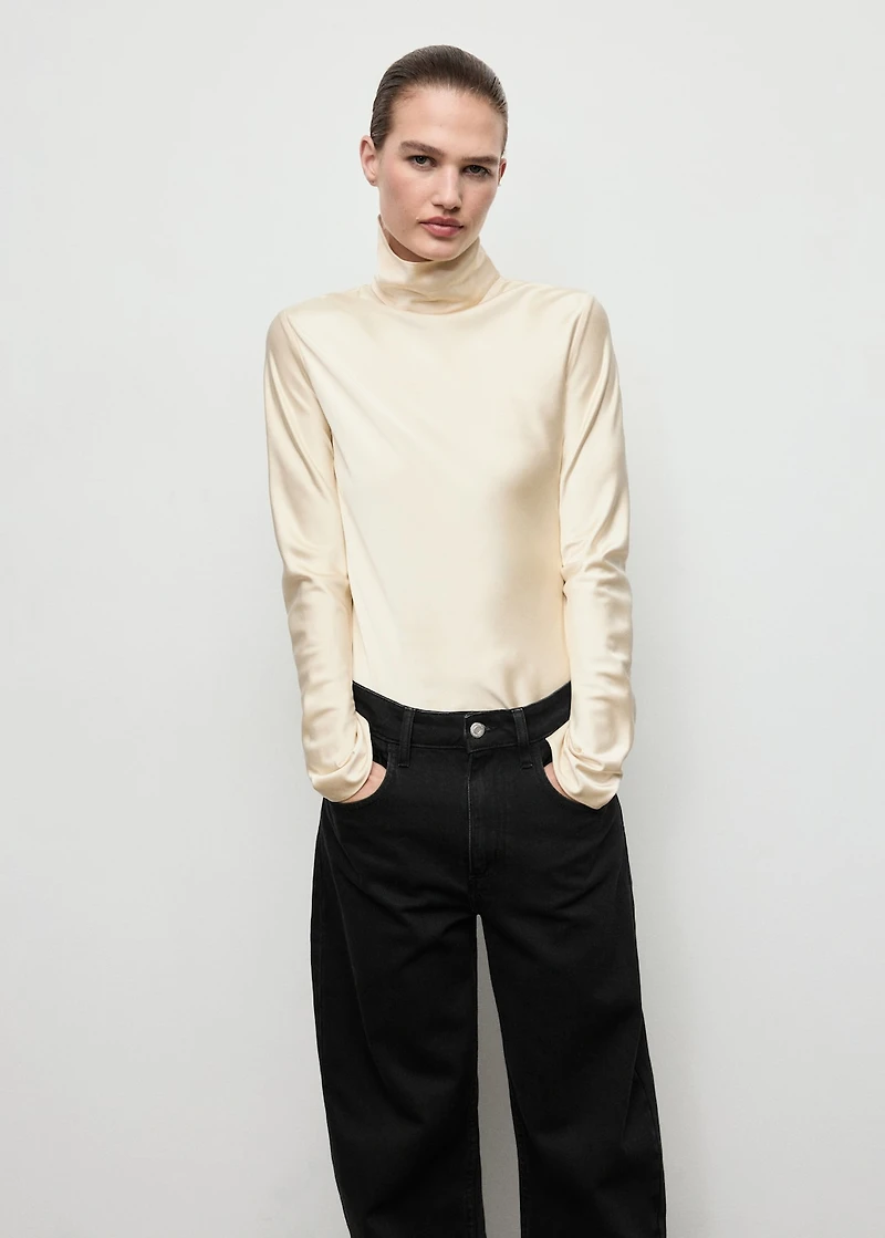 High-waisted barrel jeans