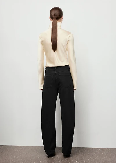 High-waisted barrel jeans