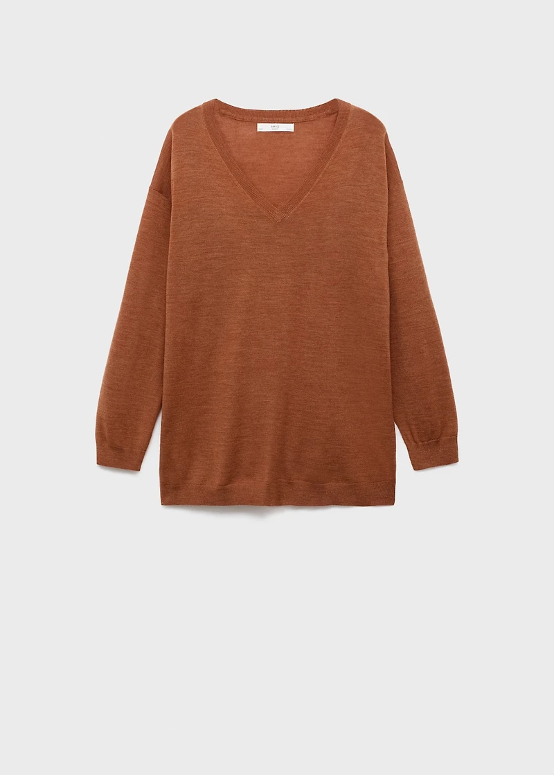 V-neck wool sweater