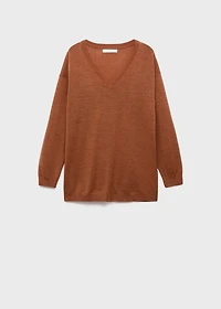 V-neck wool sweater