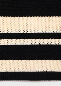 Knitted midi skirt with stripes