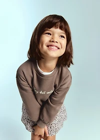 Leopard-print sweatshirt dress