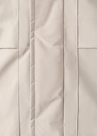 Anorak with shearling-effect hood