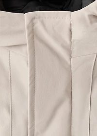 Anorak with shearling-effect hood