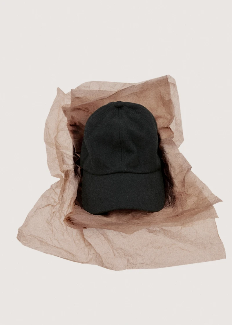 Wool-blend cap