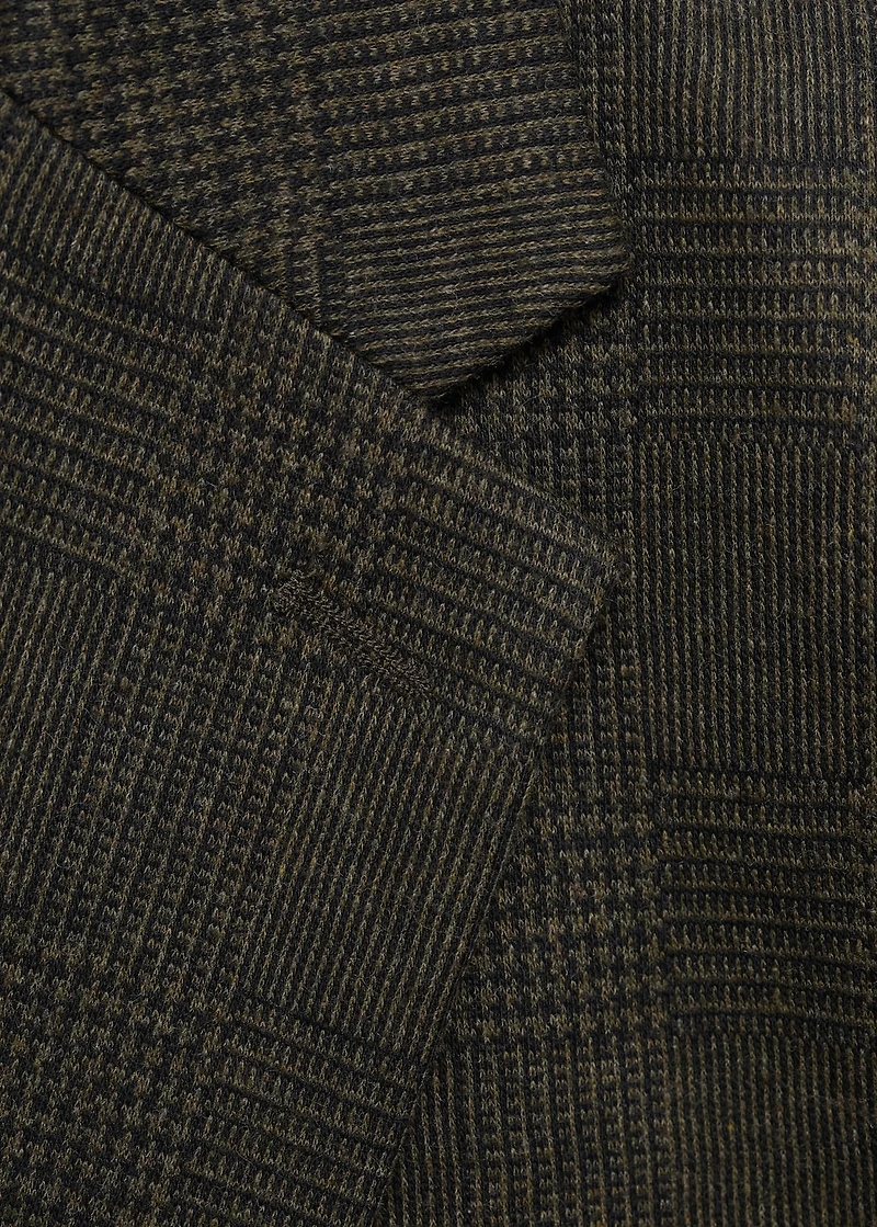 Slim-fit micro-check jacket