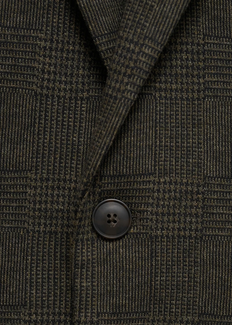 Slim-fit micro-check jacket
