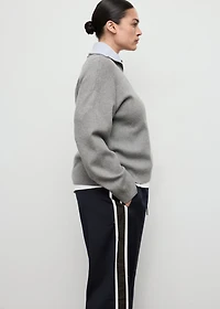 Contrast stripe straight pants