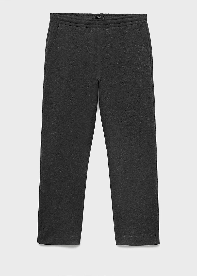 Cotton joggers with elastic waist