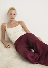 Satin long pants