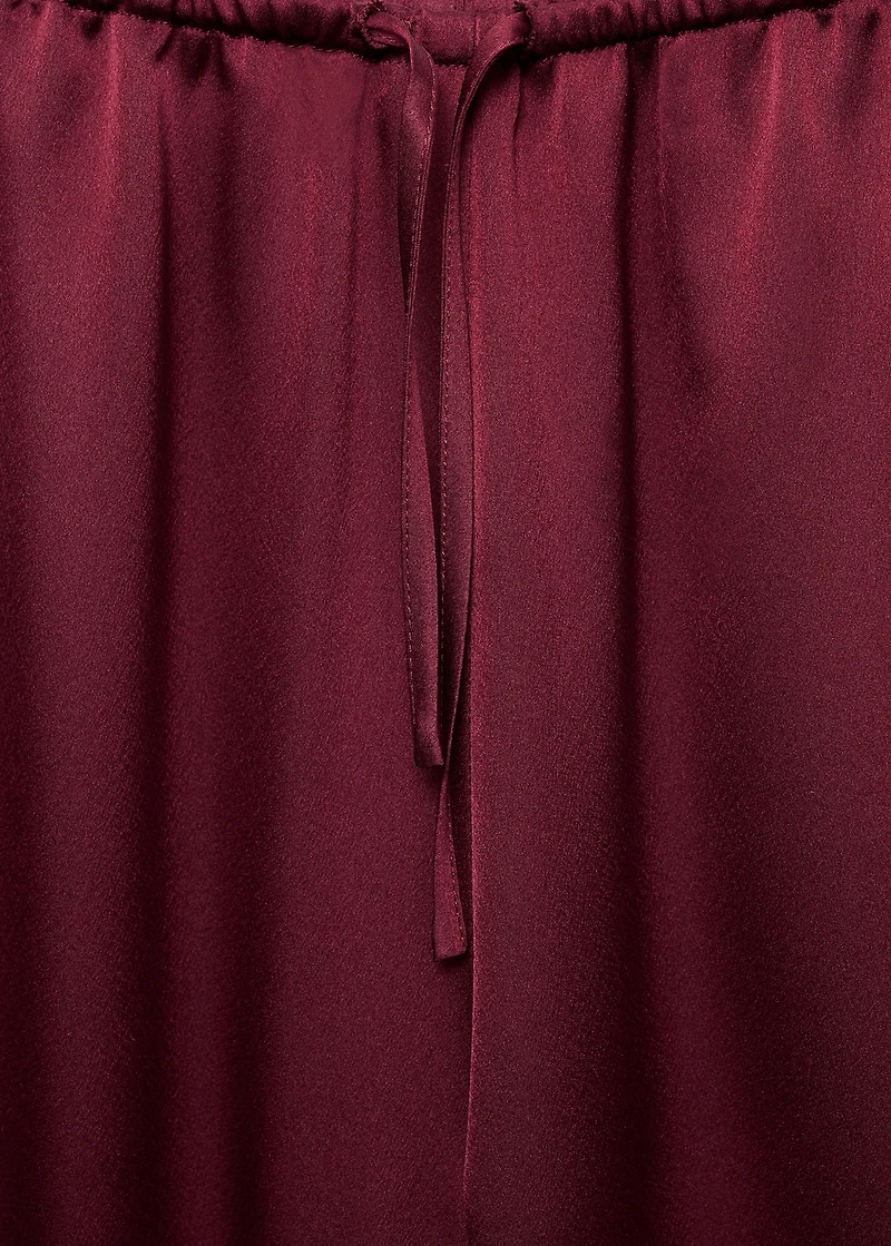 Satin long pants