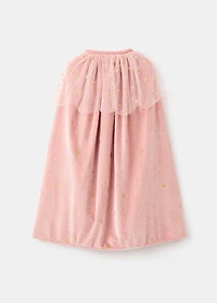 Tulle cape with glitter stars