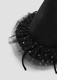 Witch hat with tulle stars