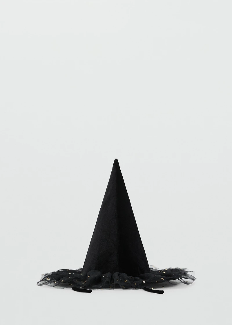 Witch hat with tulle stars