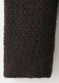 Tweed jacket with frayed ends