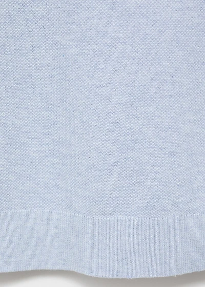 Structured knitted slim-fit polo shirt