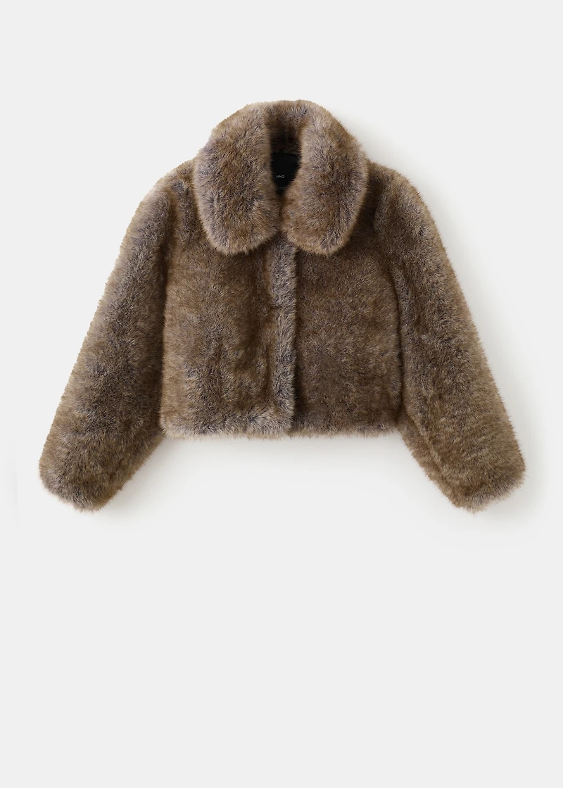 Faux-fur cropped jacket