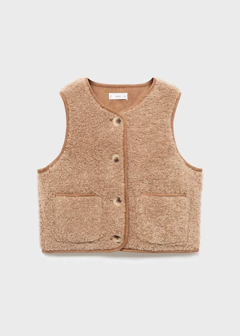 Shearling-effect vest