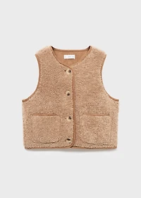 Shearling-effect vest