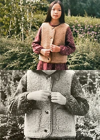 Shearling-effect vest