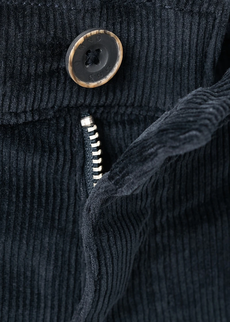 Corduroy straight pants