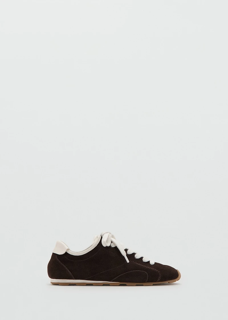 Suede contrast sneakers