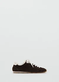Suede contrast sneakers