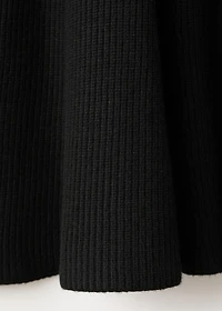 Ribbed knitted A-line dress