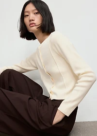 Ribbed knitted cardigan