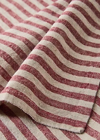 100% linen striped table runner