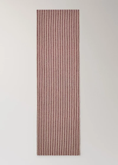 100% linen striped table runner