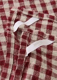 Linen gingham check kitchen towels