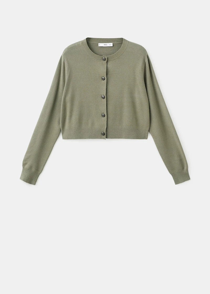 Knitted button cardigan