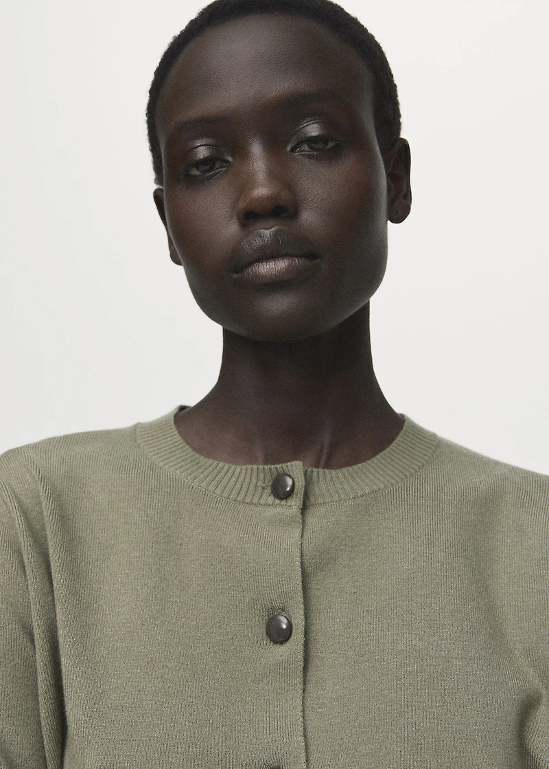 Knitted button cardigan