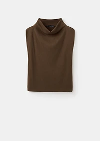 Draped neck top