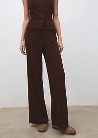 Corduroy pants with elastic waist