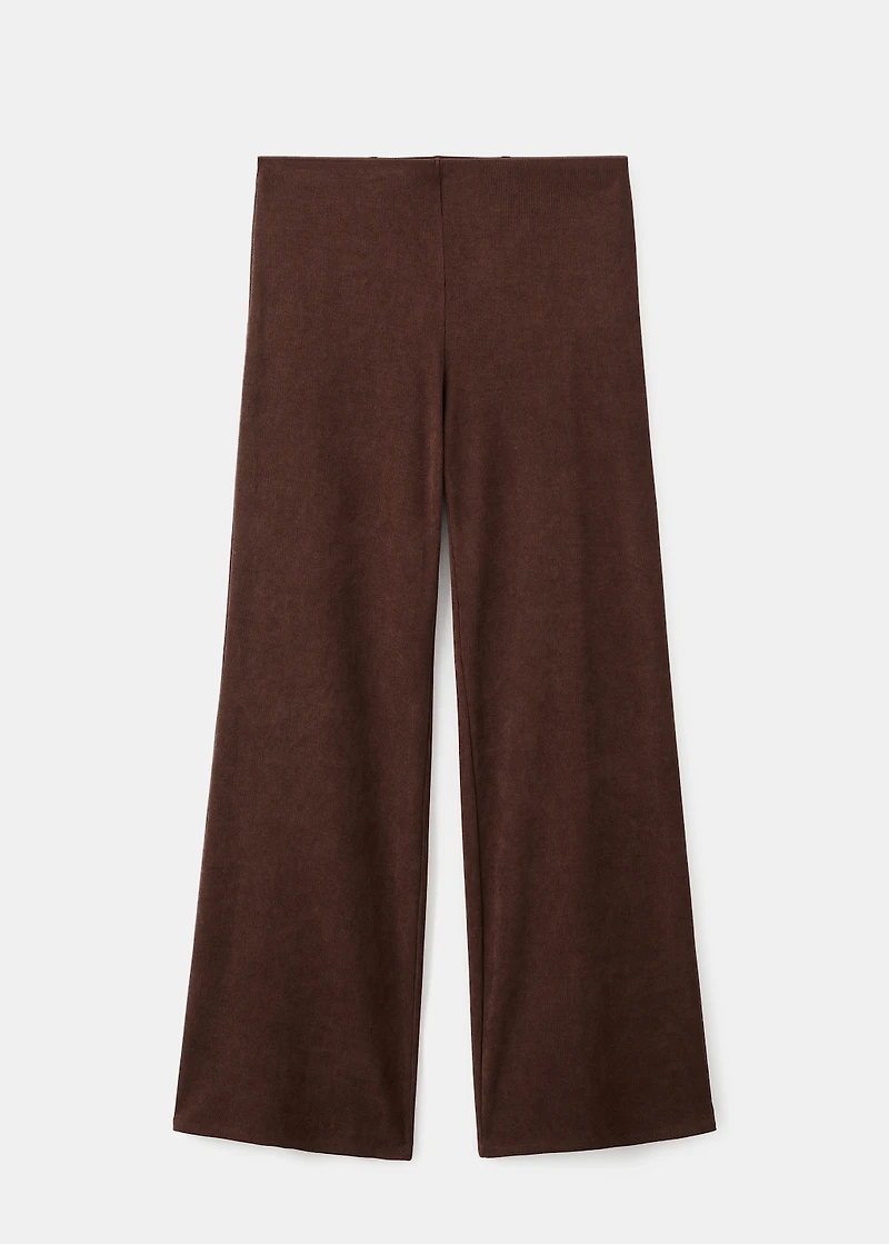 Corduroy pants with elastic waist