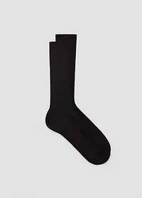 Ribbed cotton socks