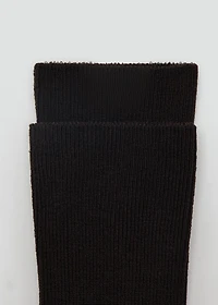 Ribbed cotton socks