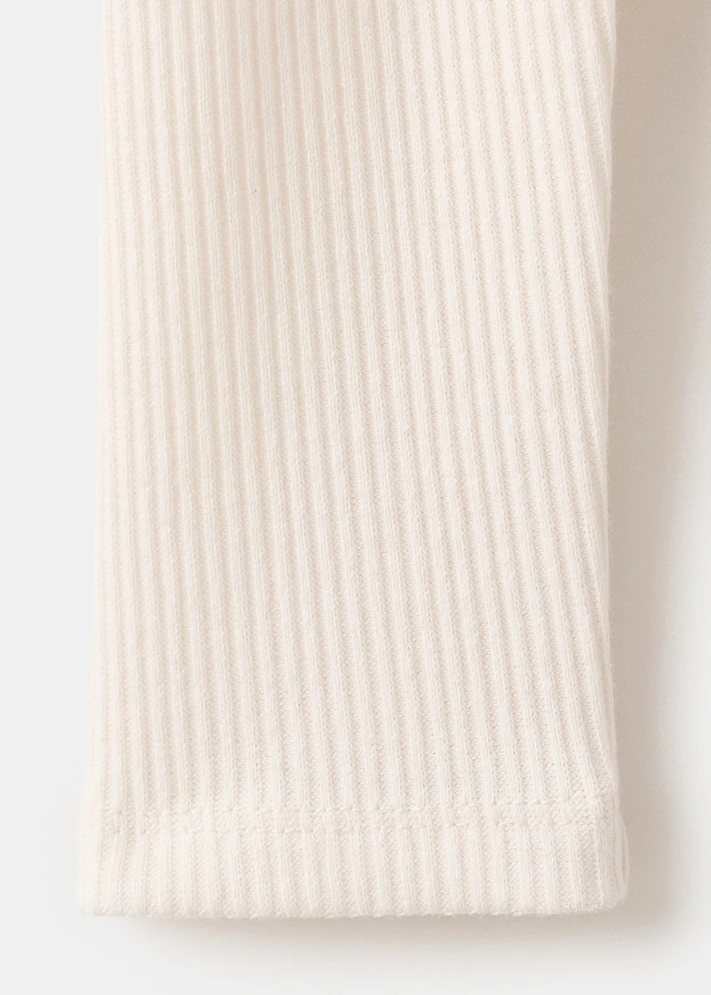 Ribbed long-sleeved t-shirt